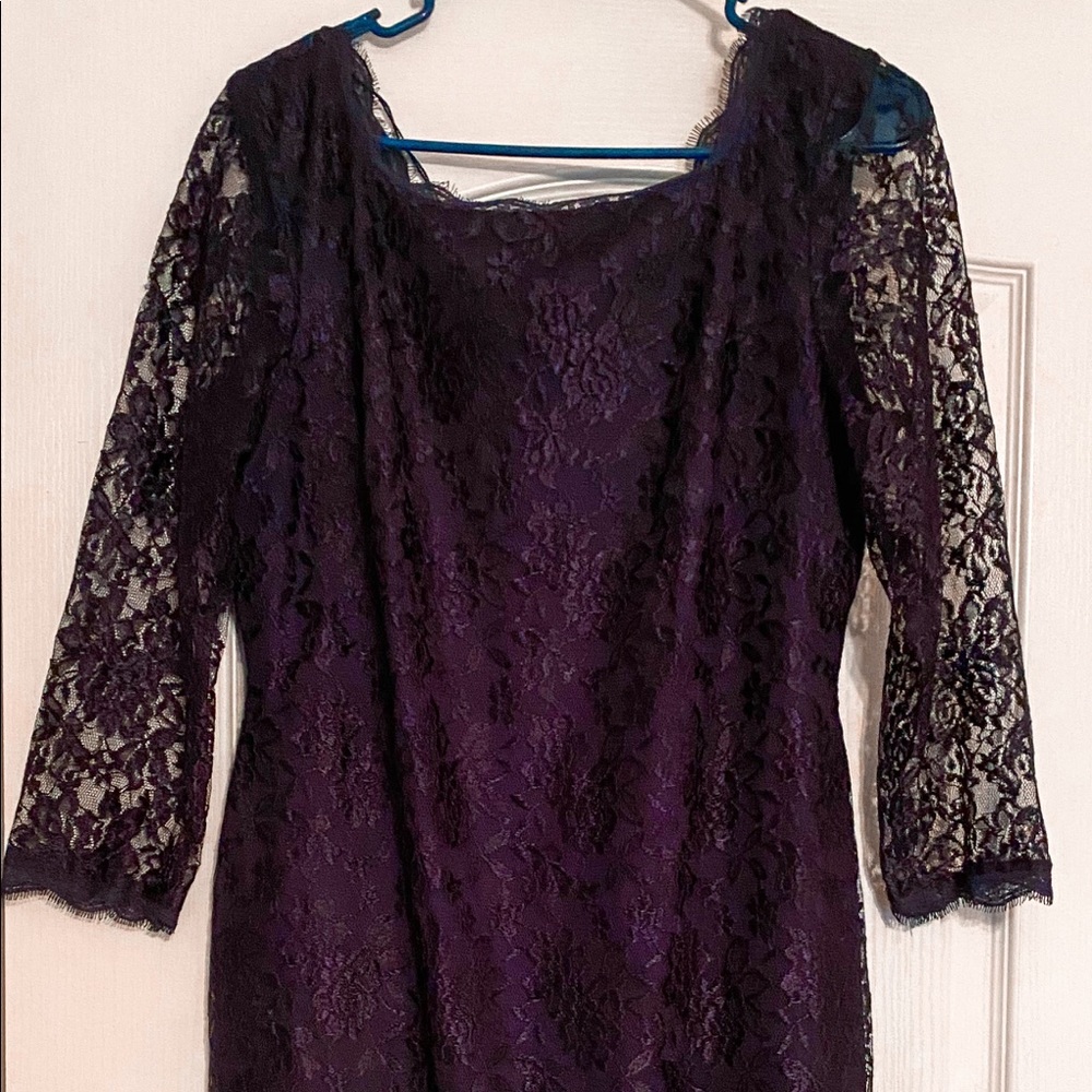 navy lace dress